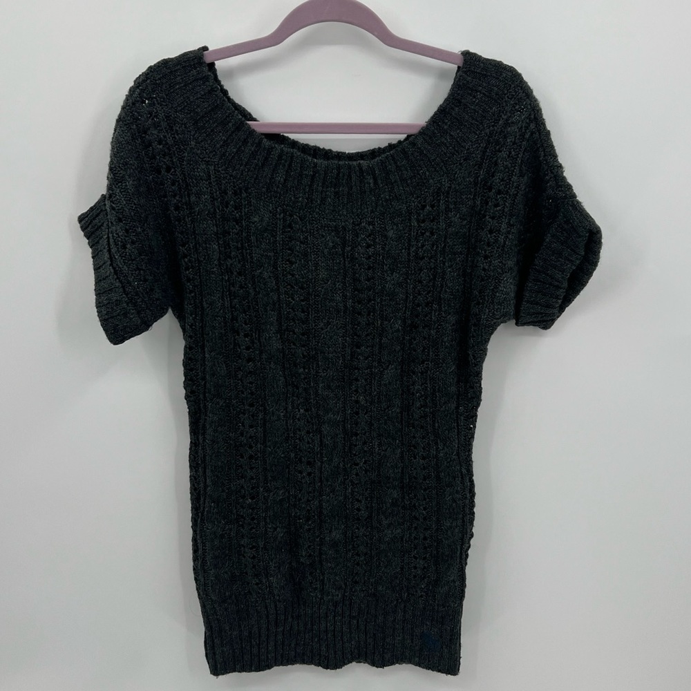 Vintage Y2K Abercrombie & Fitch gray cable knit sweater